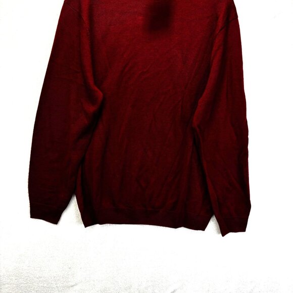 NWT Linea Uomo Wool Blend Turtleneck Sweater Mens Medium Red Skicore Minimalist - Picture 8 of 14